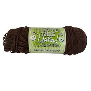 Hobby Lobby I Love This Yarn Sport Weight Brown 235 Acrylic 2.5oz 230 Yards